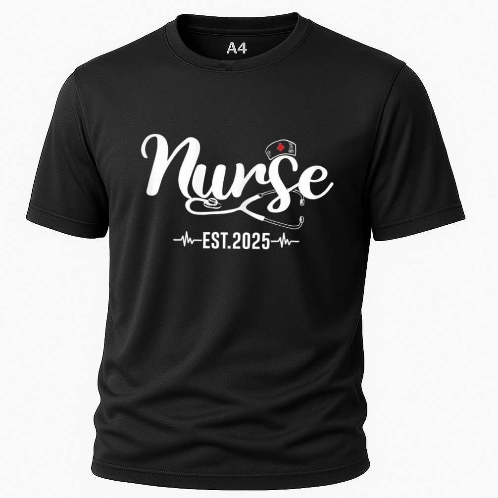 New Nurse Est 2025 Rn Nursing School Graduation Graduate Bsn Cooling Performance Crew T-Shirt