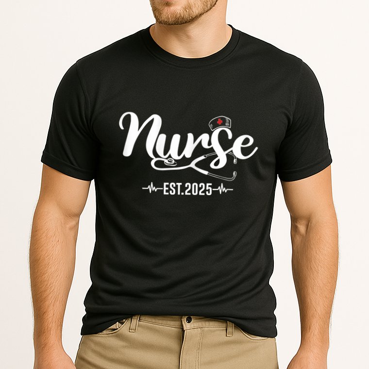 New Nurse Est 2025 Rn Nursing School Graduation Graduate Bsn Cooling Performance Crew T-Shirt