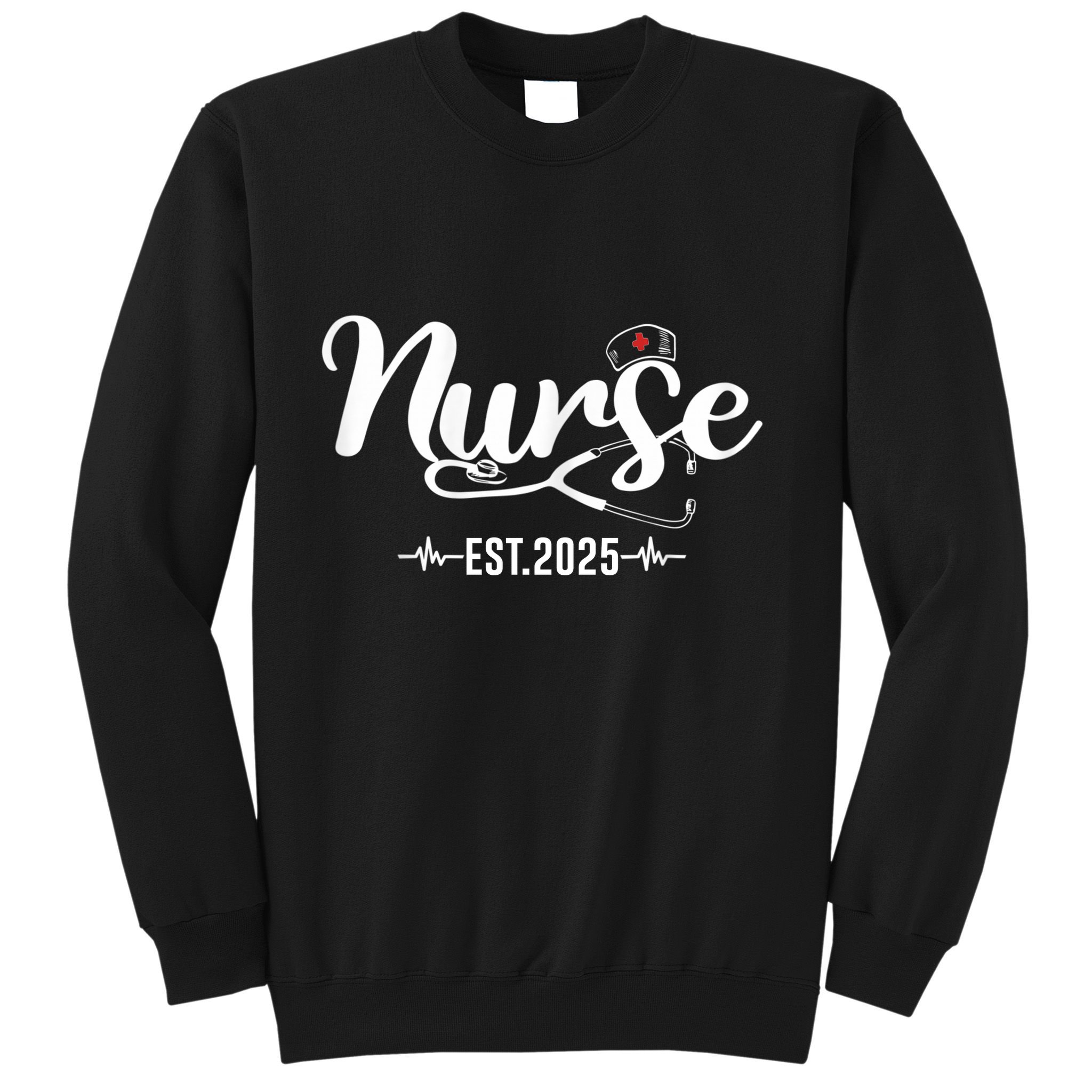 New Nurse Est 2025 Rn Nursing School Graduation Graduate Bsn Sweatshirt