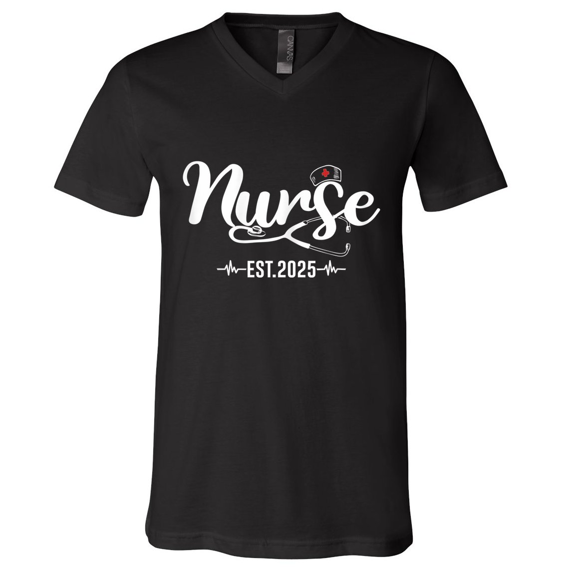 New Nurse Est 2025 Rn Nursing School Graduation Graduate Bsn V-Neck T-Shirt
