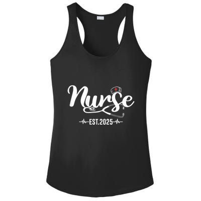 New Nurse Est 2025 Rn Nursing School Graduation Graduate Bsn Ladies PosiCharge Competitor Racerback Tank