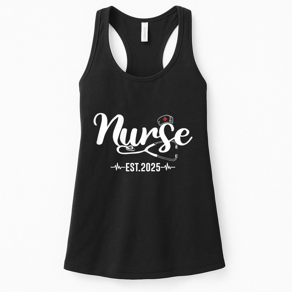 New Nurse Est 2025 Rn Nursing School Graduation Graduate Bsn Womens Tank Top
