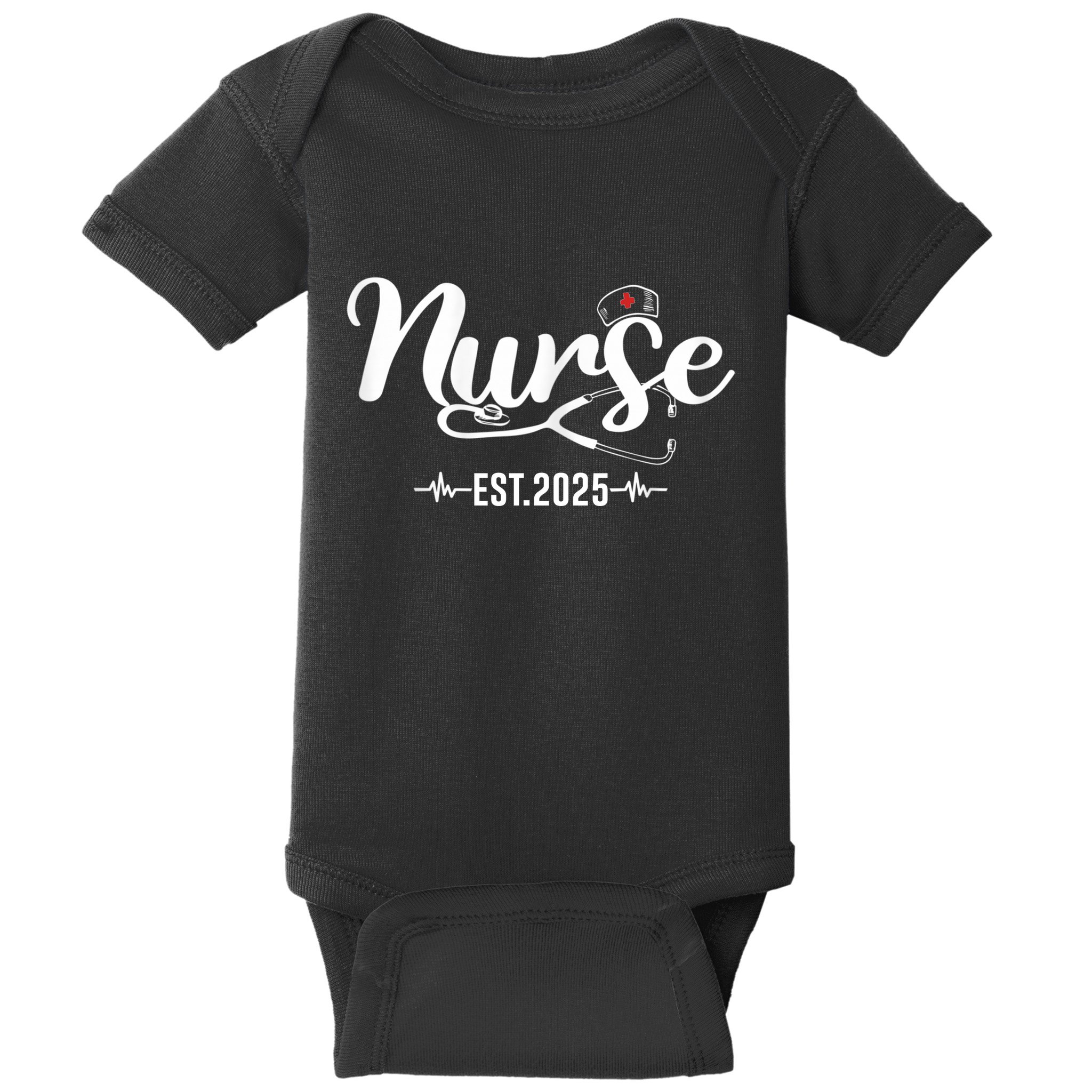 New Nurse Est 2025 Rn Nursing School Graduation Graduate Bsn Baby Bodysuit
