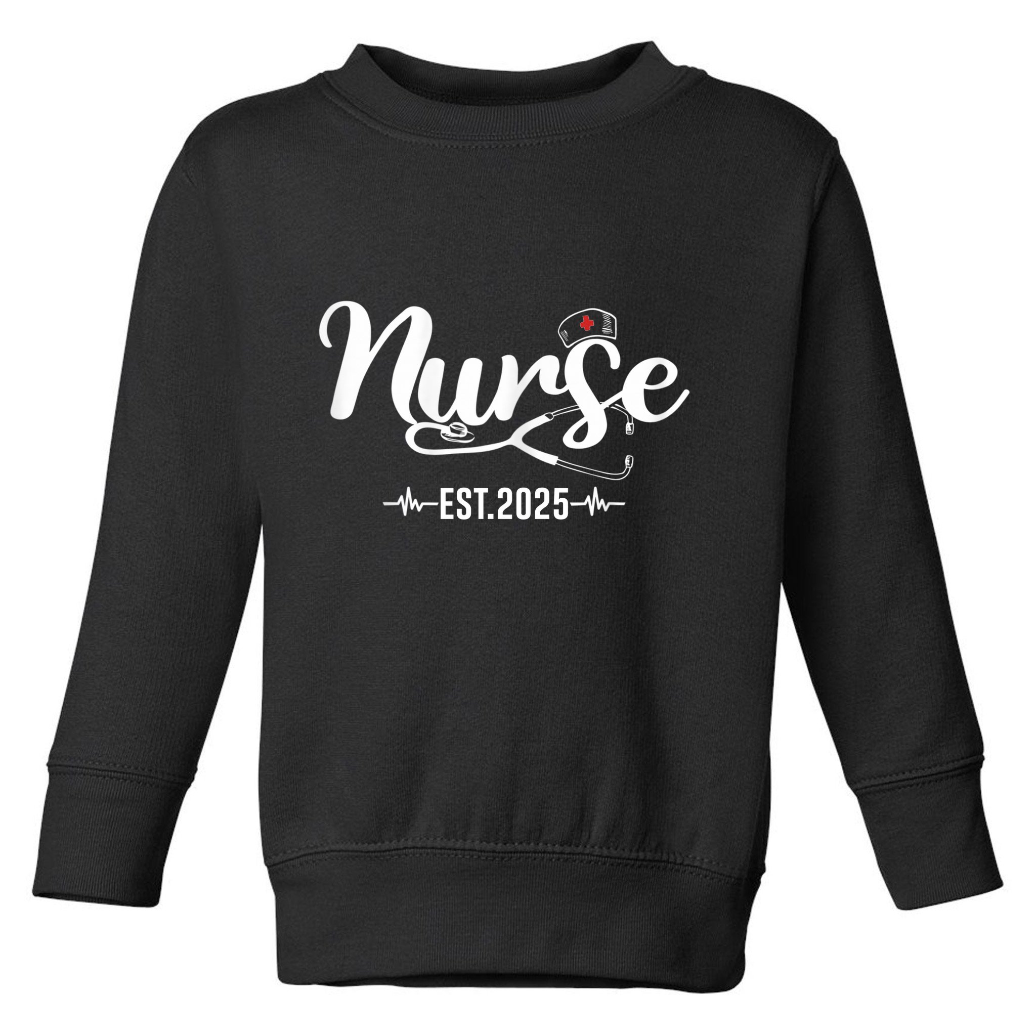 New Nurse Est 2025 Rn Nursing School Graduation Graduate Bsn Toddler Sweatshirt