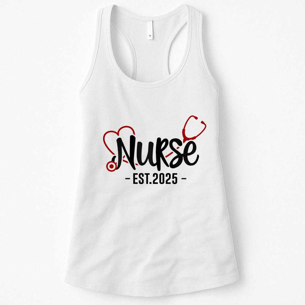 New Nurse Est 2025 Rn Nursing School Graduation Graduate Bsn Womens Tank Top