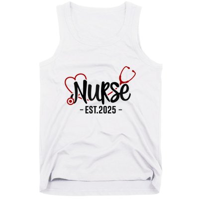 New Nurse Est 2025 Rn Nursing School Graduation Graduate Bsn Tank Top