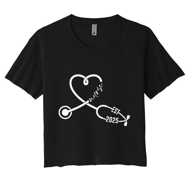 New Nurse Est 2025 Rn Nursing School Graduation Graduate Bsn Crop Top