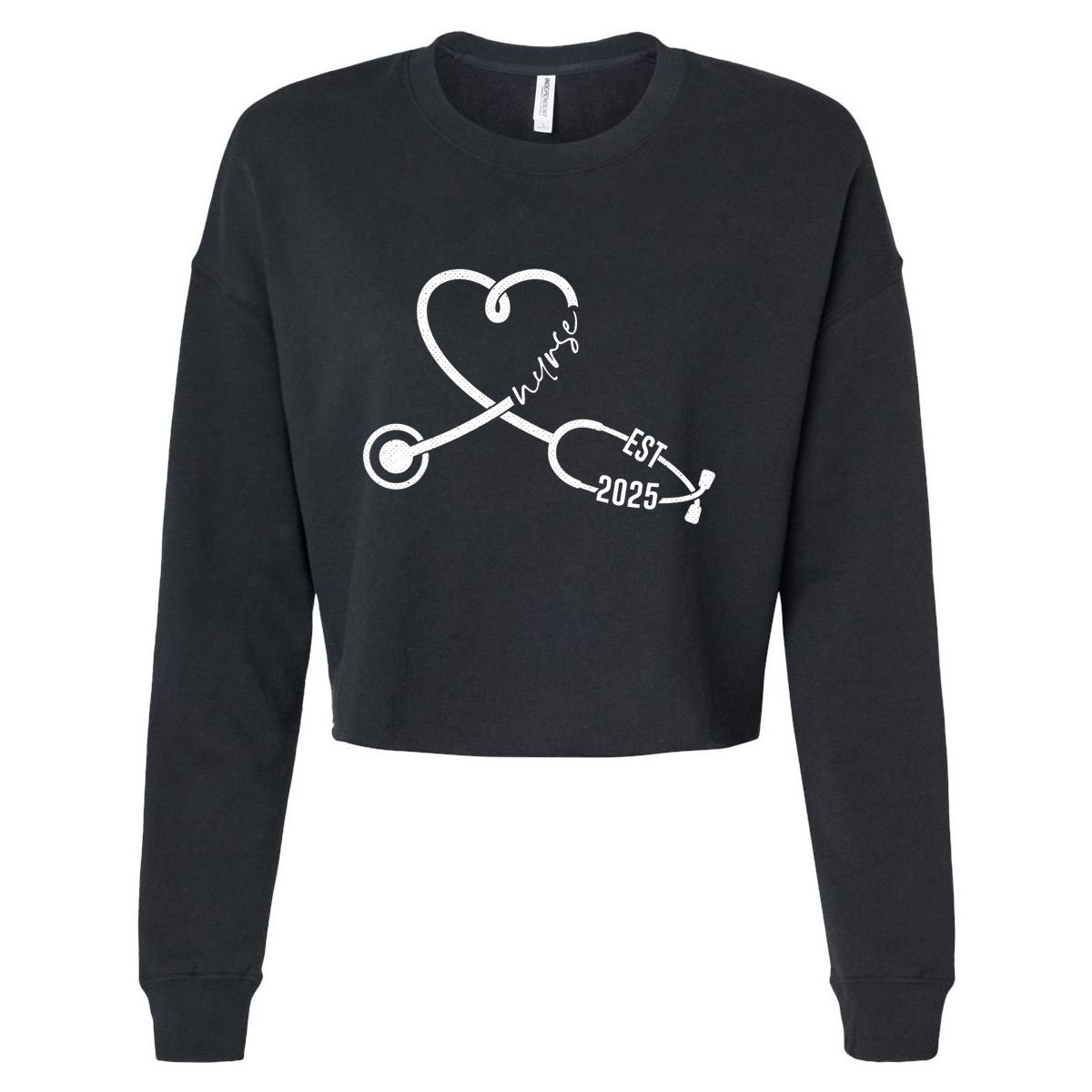 New Nurse Est 2025 Rn Nursing School Graduation Graduate Bsn Cropped Pullover Crew