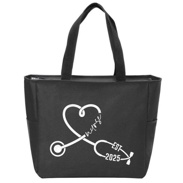 New Nurse Est 2025 Rn Nursing School Graduation Graduate Bsn Zip Tote Bag