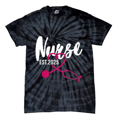 New Nurse Est 2025 Rn Nursing School Graduation Graduate Bsn Tie-Dye T-Shirt