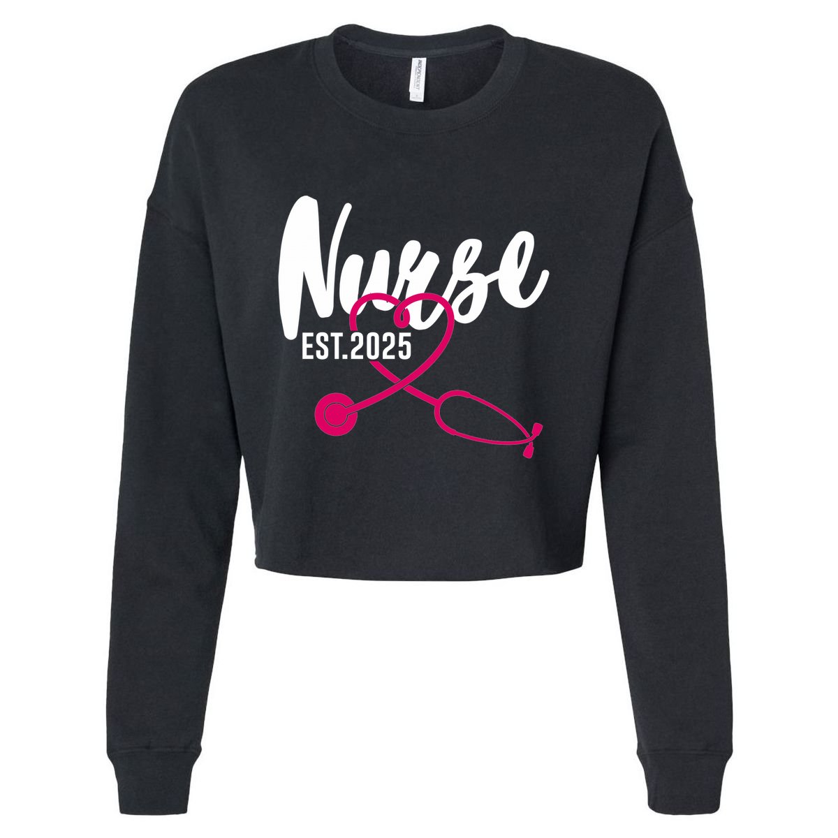 New Nurse Est 2025 Rn Nursing School Graduation Graduate Bsn Cropped Pullover Crew