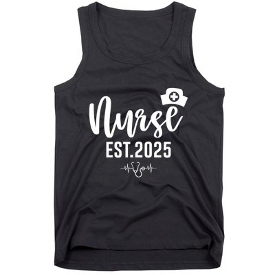 New Nurse Est 2025 Rn Nursing School Graduation Graduate Bsn Tank Top
