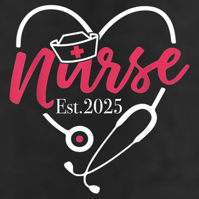 New Nurse Est 2025 7 Panel Mesh Trucker Snapback Hat