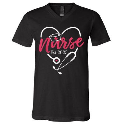 New Nurse Est 2025 V-Neck T-Shirt