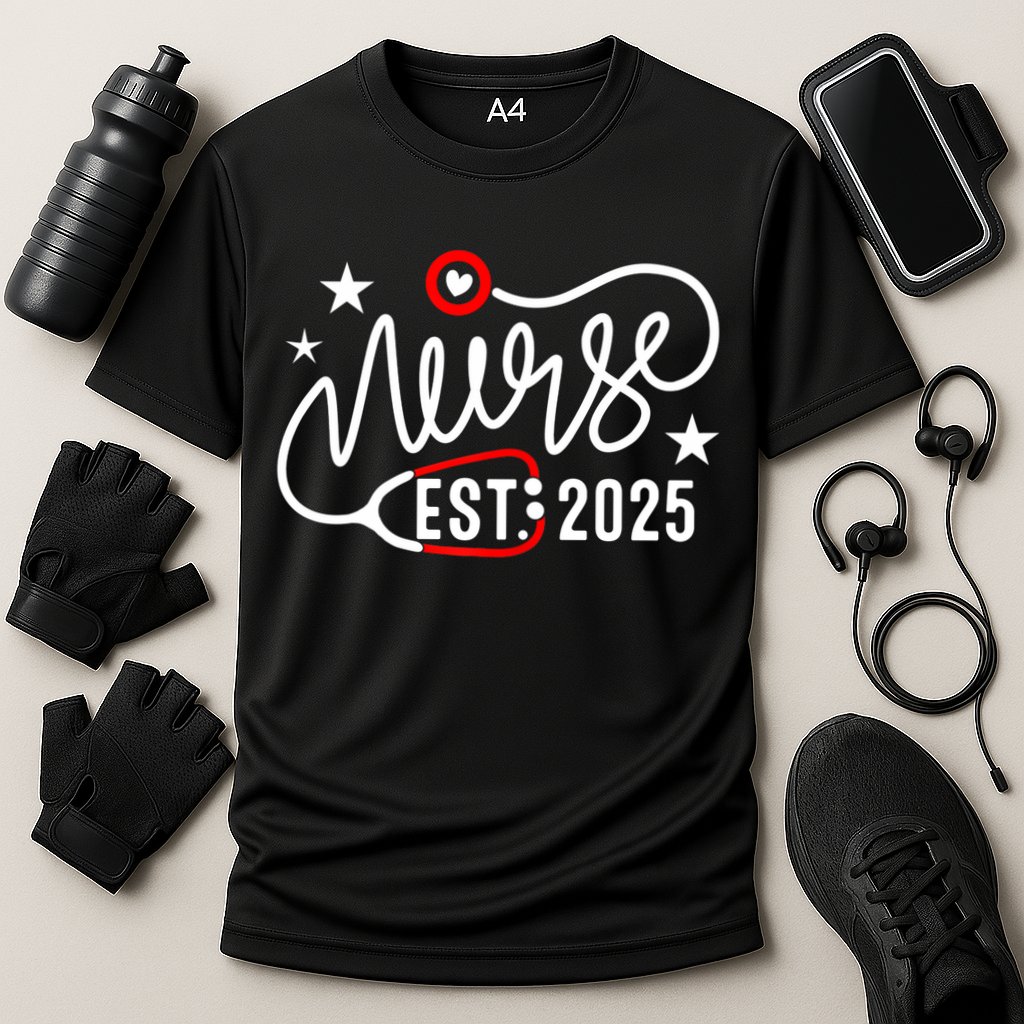 New Nurse Est 2025 Cooling Performance Crew T-Shirt