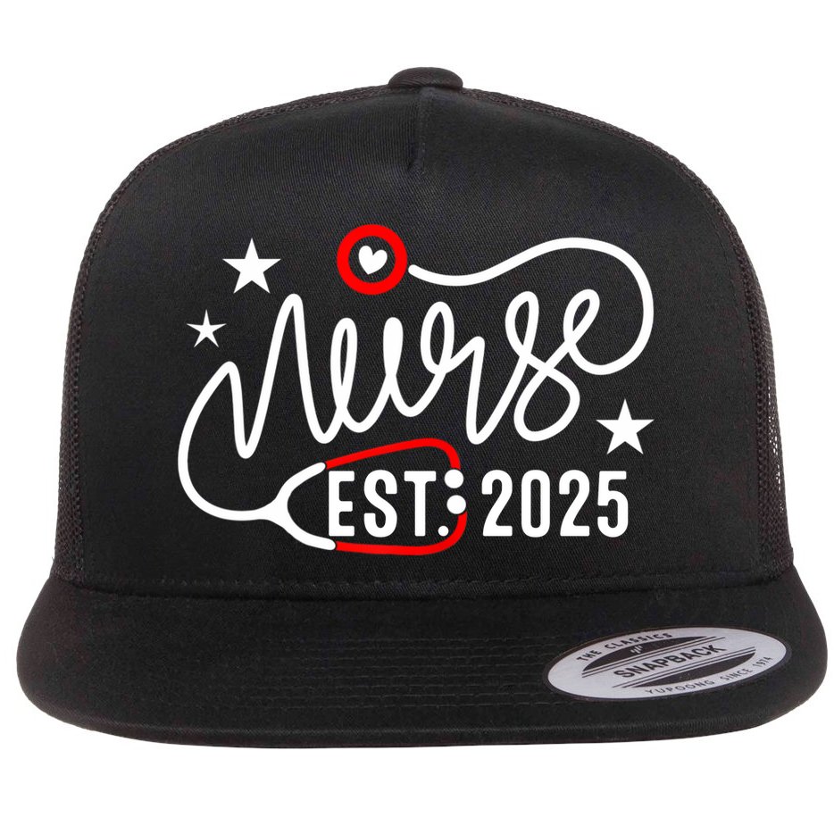 New Nurse Est 2025 Flat Bill Trucker Hat