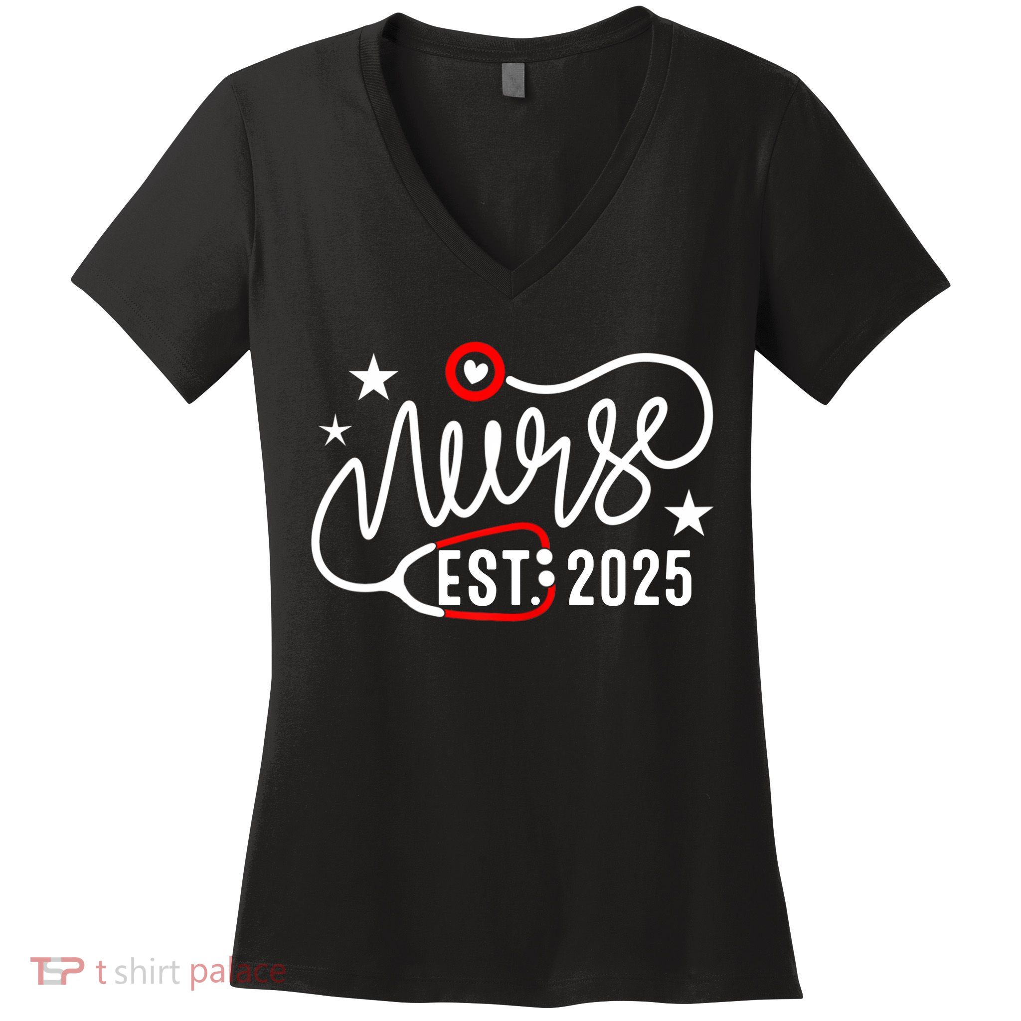 New Nurse Est 2025 Women's V-Neck T-Shirt