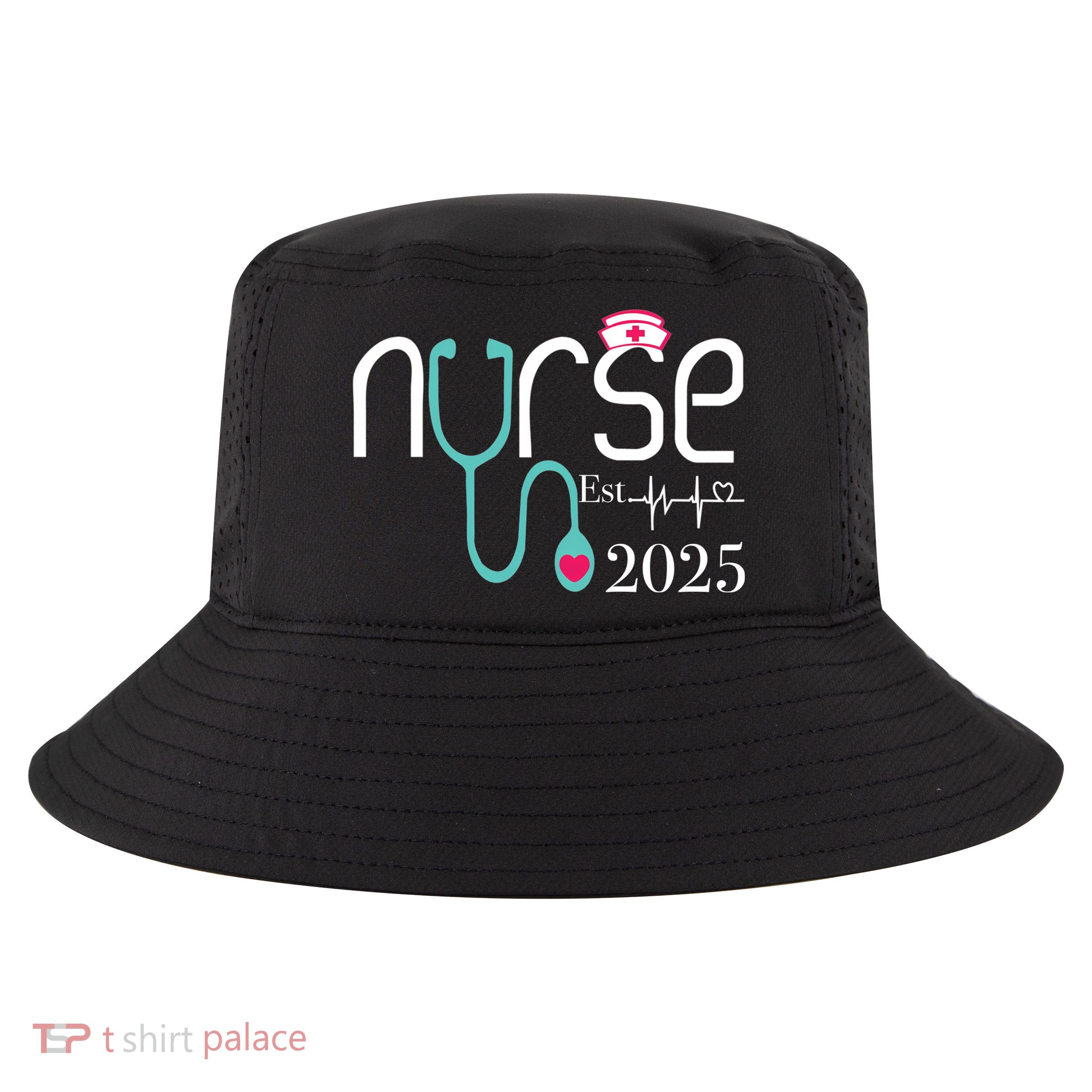 New Nurse Est 2025 RN Nursing School Graduation Graduate BSN Cool Comfort Performance Bucket Hat
