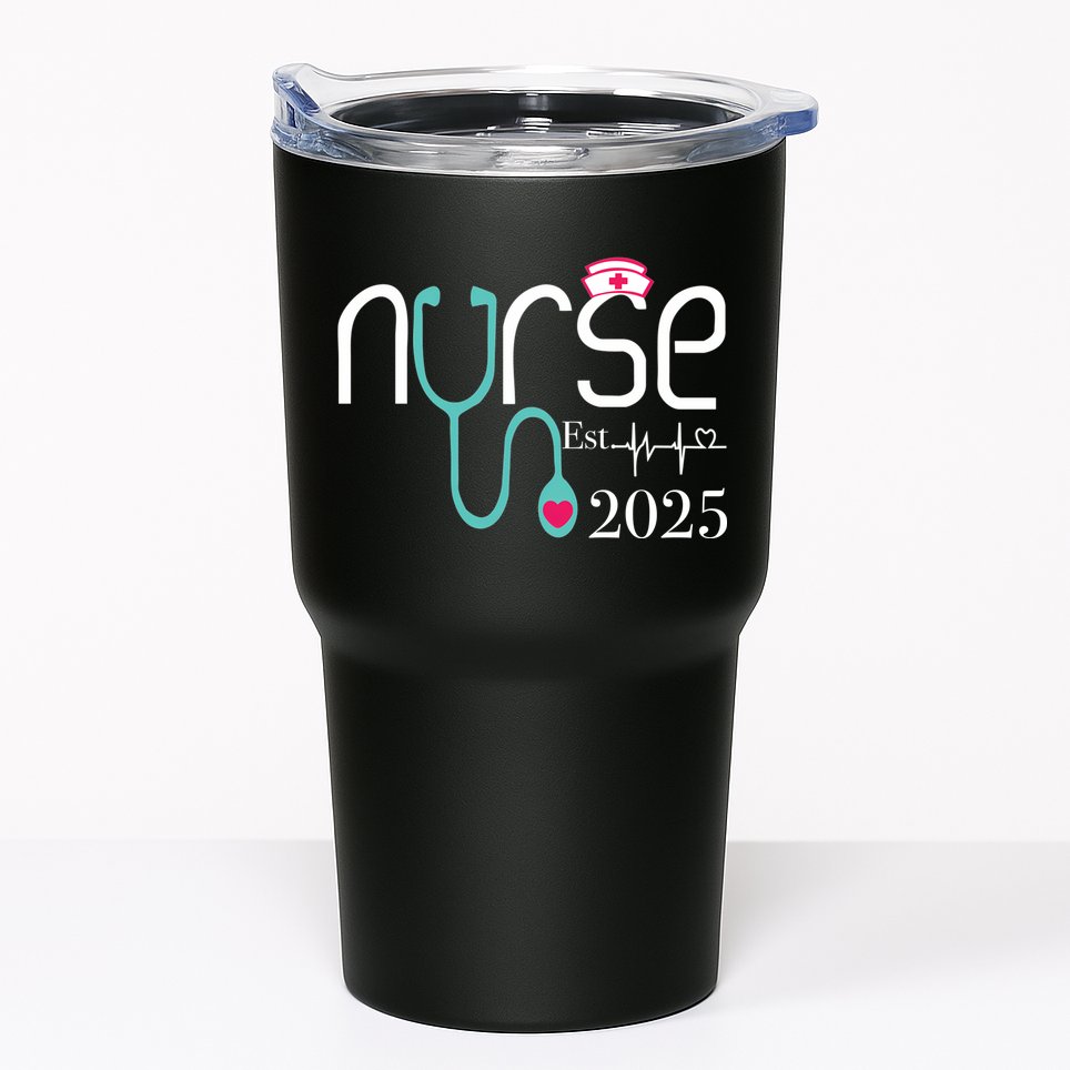 New Nurse Est 2025 RN Nursing School Graduation Graduate BSN Tumbler