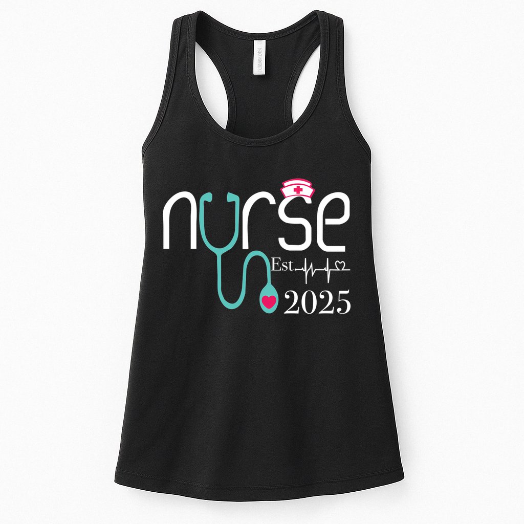 New Nurse Est 2025 RN Nursing School Graduation Graduate BSN Womens Tank Top