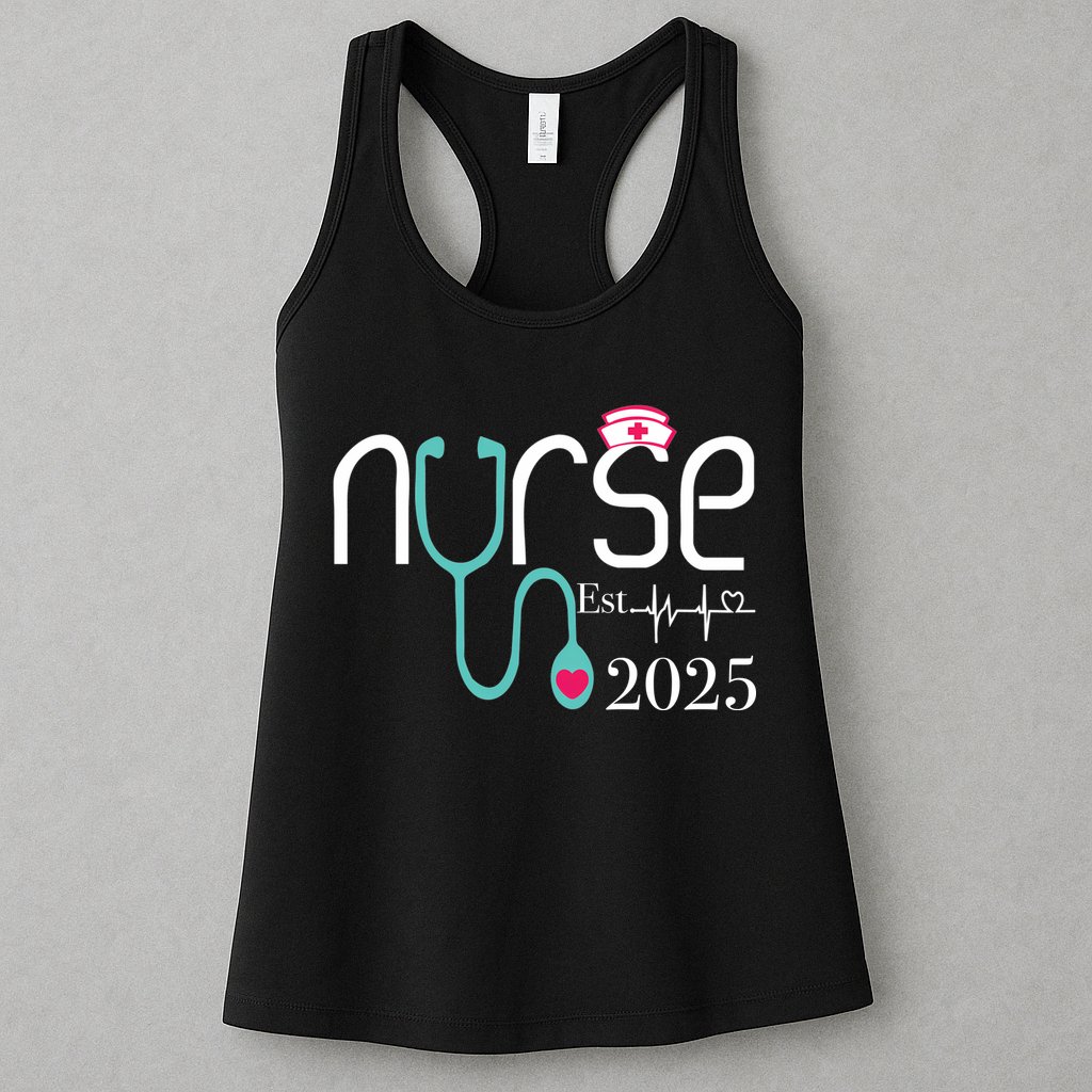 New Nurse Est 2025 RN Nursing School Graduation Graduate BSN Womens Tank Top