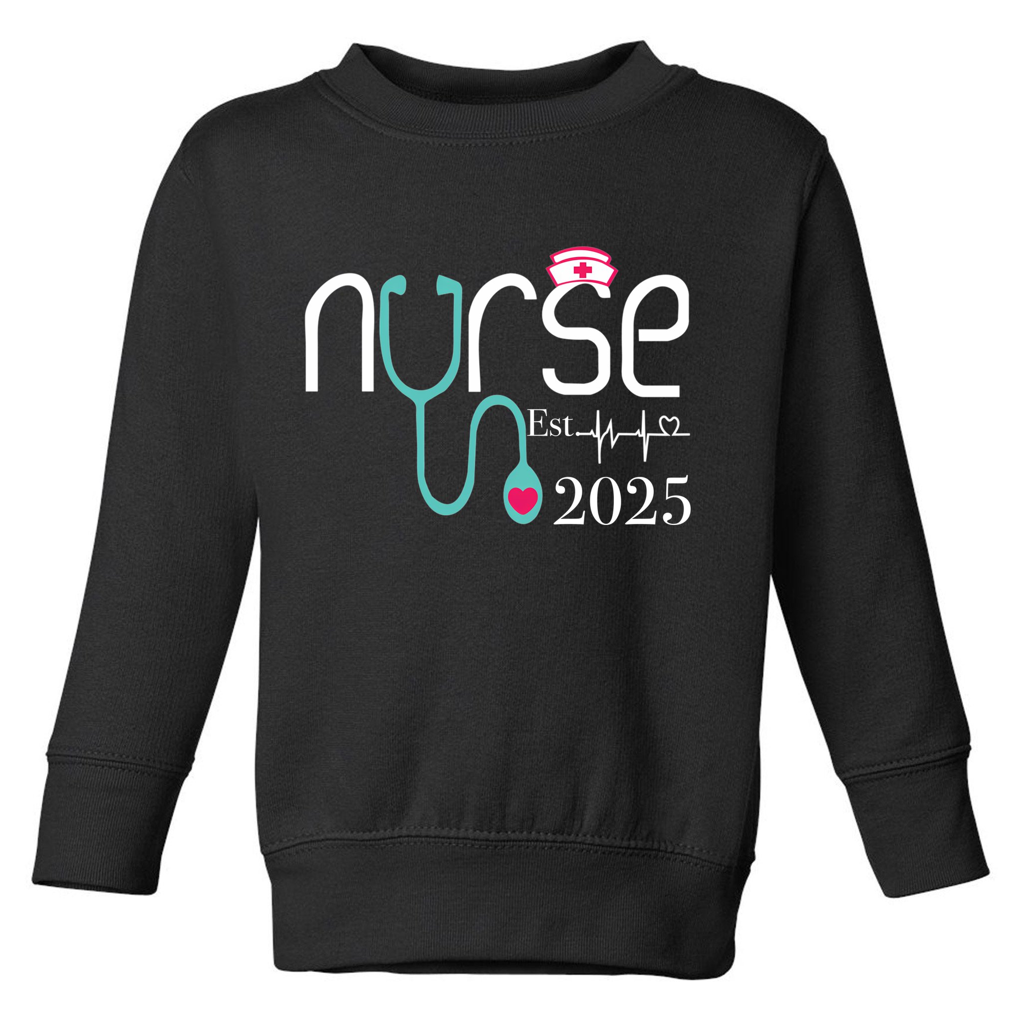 New Nurse Est 2025 RN Nursing School Graduation Graduate BSN Toddler Sweatshirt