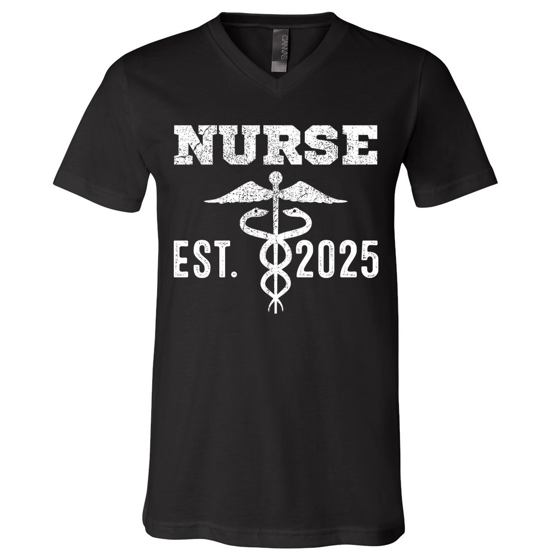 New Nurse Est 2025 RN Nursing School Graduation Graduate BSN V-Neck T-Shirt