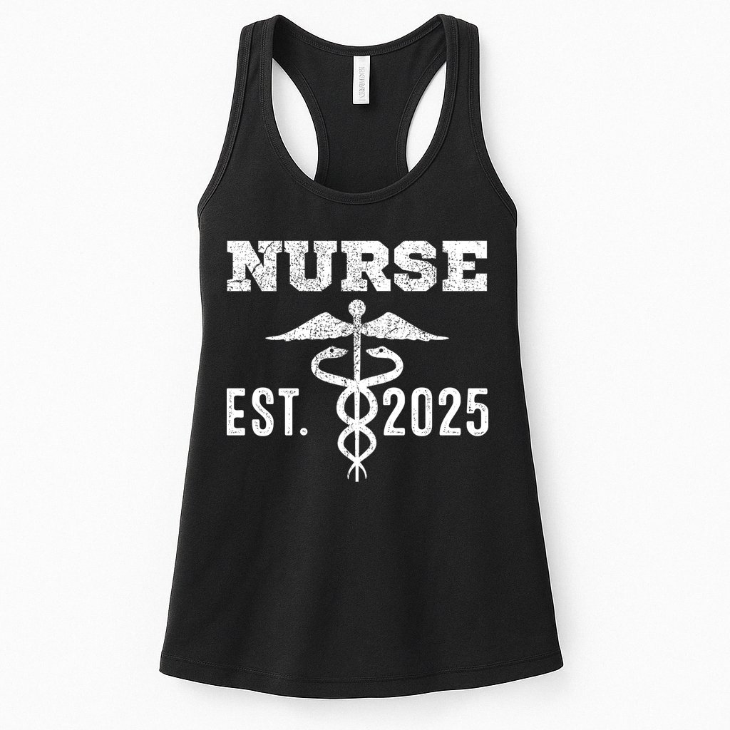 New Nurse Est 2025 RN Nursing School Graduation Graduate BSN Womens Tank Top