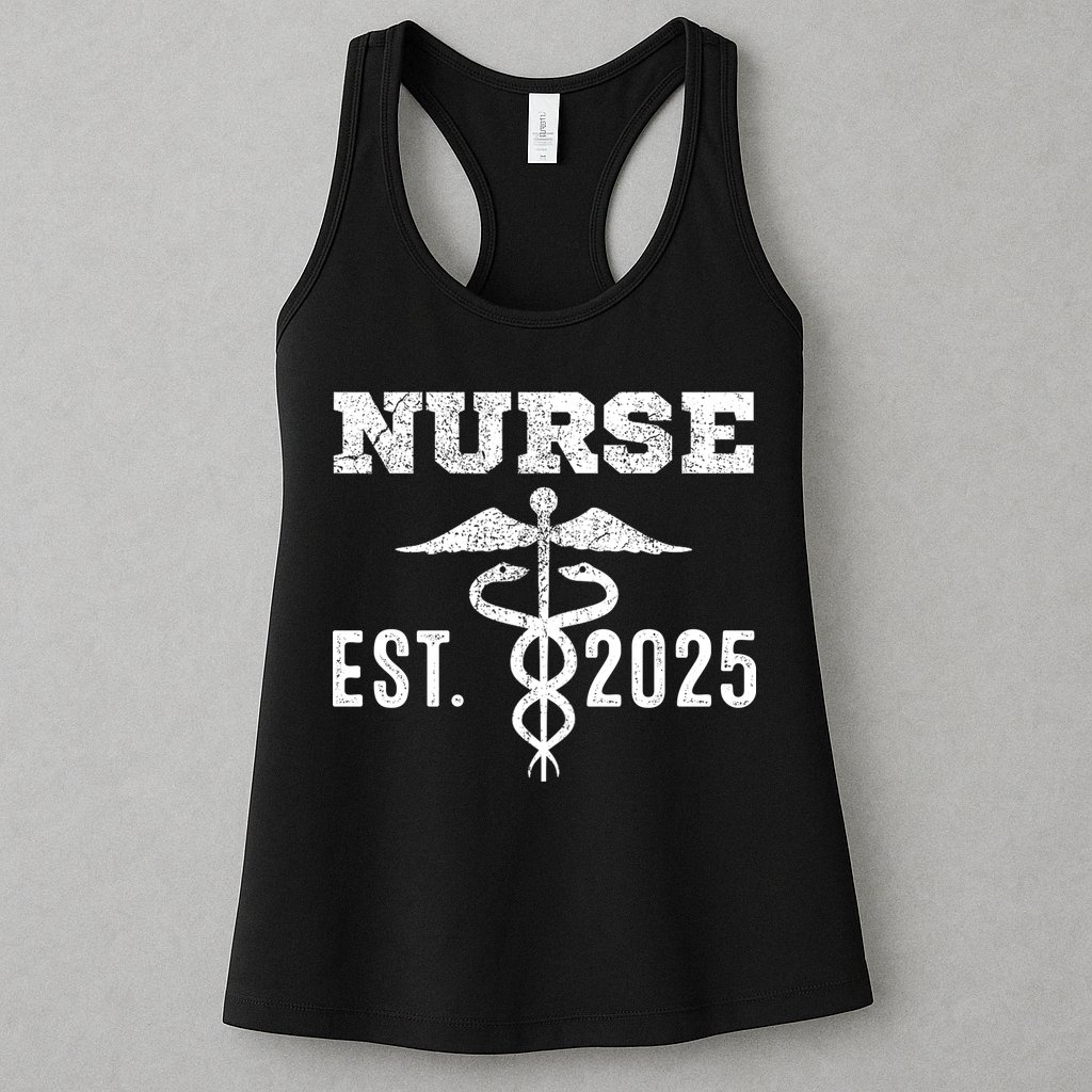 New Nurse Est 2025 RN Nursing School Graduation Graduate BSN Womens Tank Top