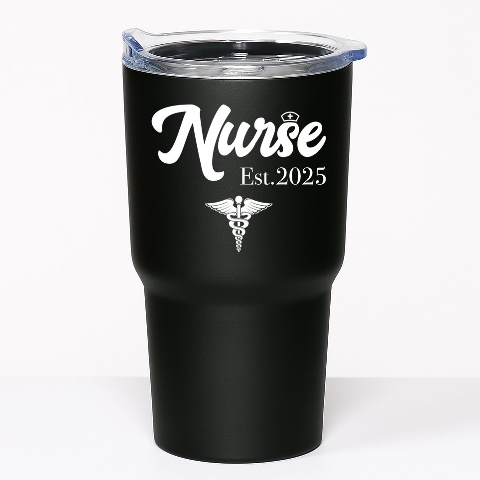 New Nurse Est 2025 RN Nursing School Graduation Graduate BSN Tumbler