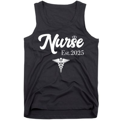 New Nurse Est 2025 RN Nursing School Graduation Graduate BSN Tank Top