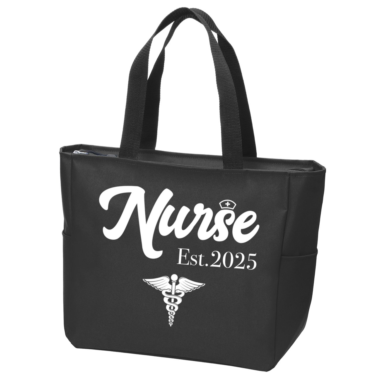 New Nurse Est 2025 RN Nursing School Graduation Graduate BSN Zip Tote Bag