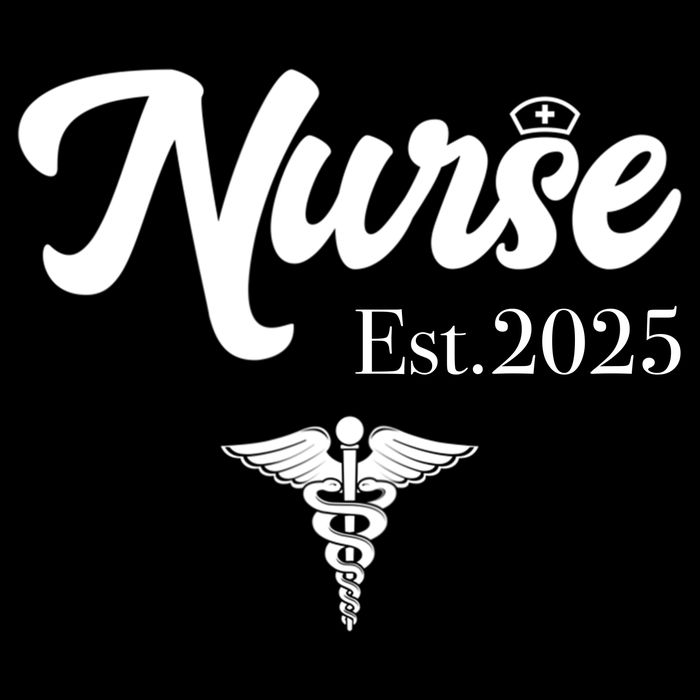 New Nurse Est 2025 RN Nursing School Graduation Graduate BSN Zip Tote Bag