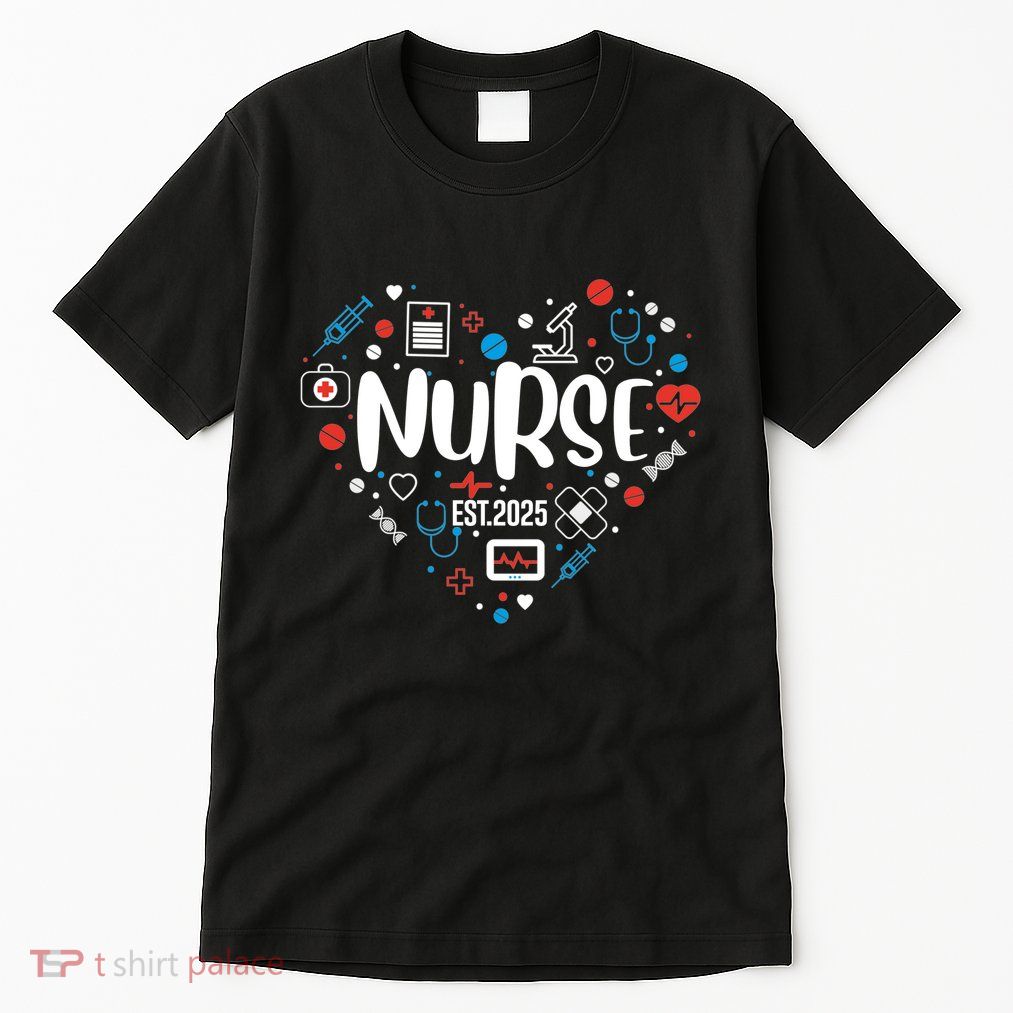 New Nurse Est 2025 Rn Nursing School Graduation Graduate Bsn Tall T-Shirt