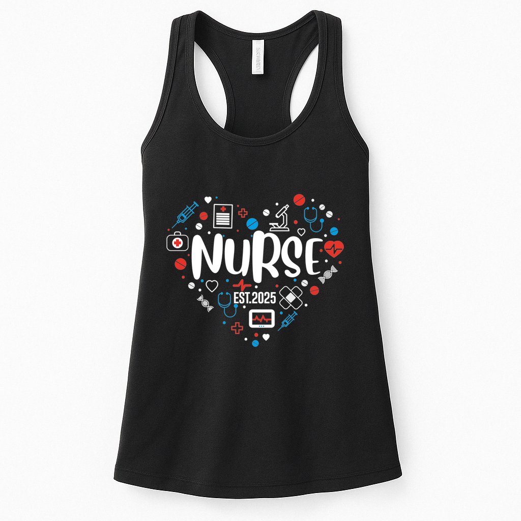 New Nurse Est 2025 Rn Nursing School Graduation Graduate Bsn Womens Tank Top