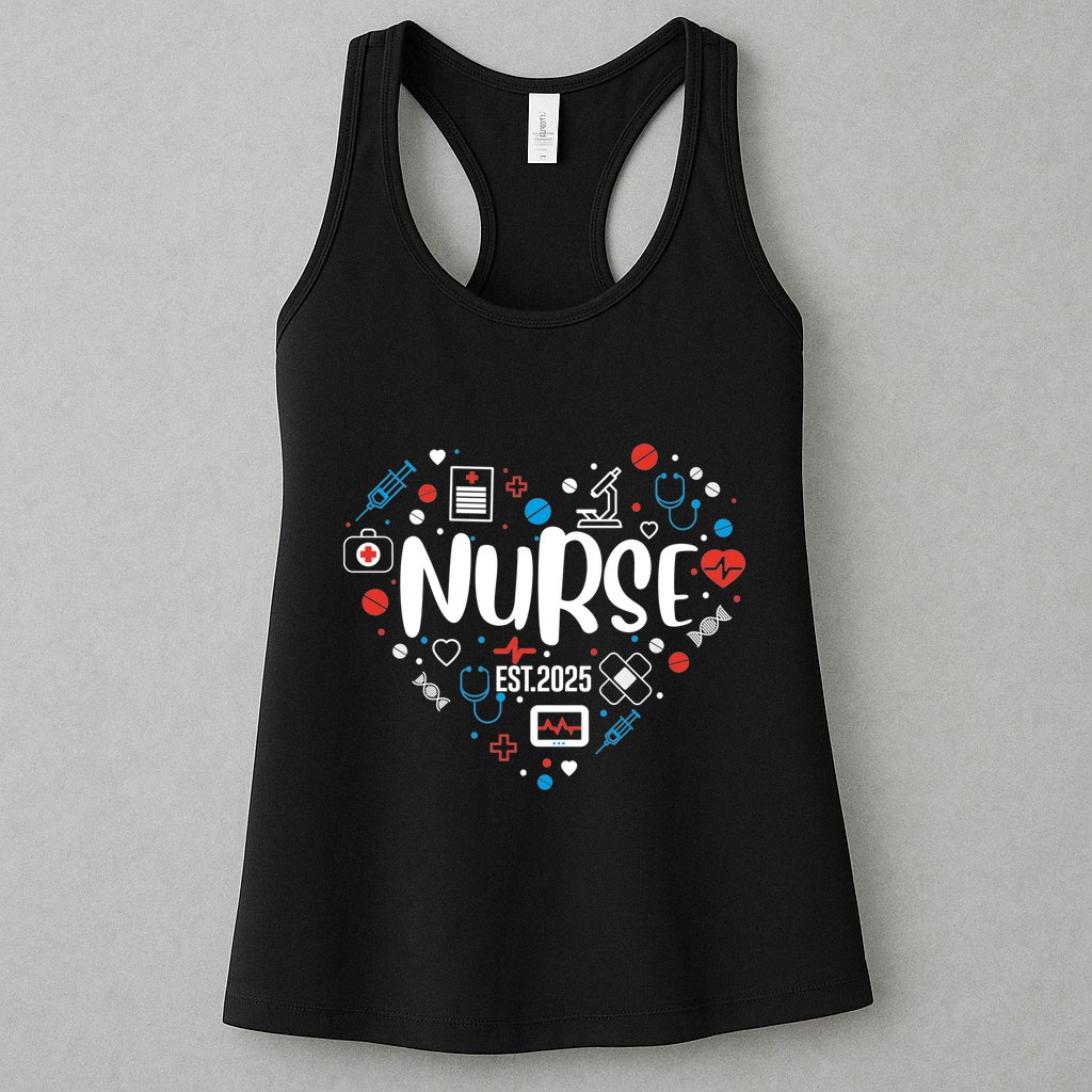 New Nurse Est 2025 Rn Nursing School Graduation Graduate Bsn Womens Tank Top