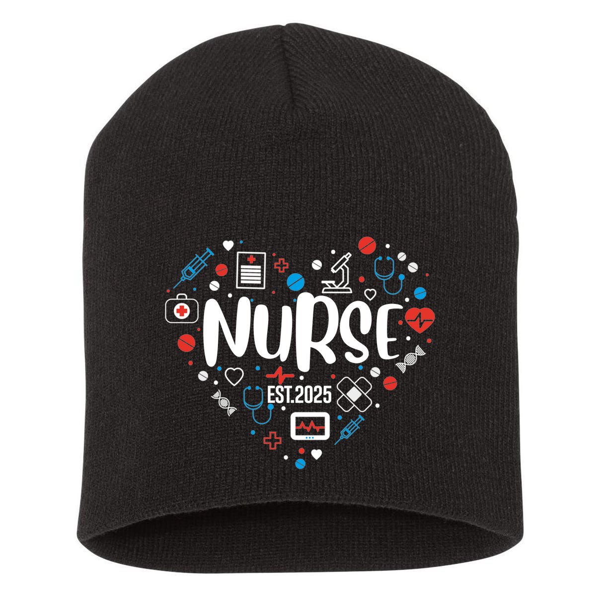 New Nurse Est 2025 Rn Nursing School Graduation Graduate Bsn Short Acrylic Beanie