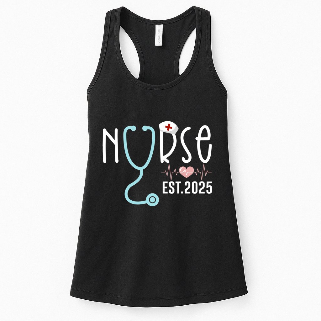 New Nurse Est 2025 Rn Nursing School Graduation Graduate Bsn Womens Tank Top