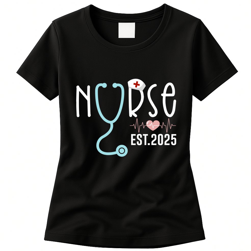 New Nurse Est 2025 Rn Nursing School Graduation Graduate Bsn Womens T-Shirt