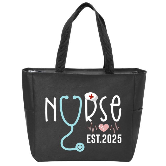 New Nurse Est 2025 Rn Nursing School Graduation Graduate Bsn Zip Tote Bag