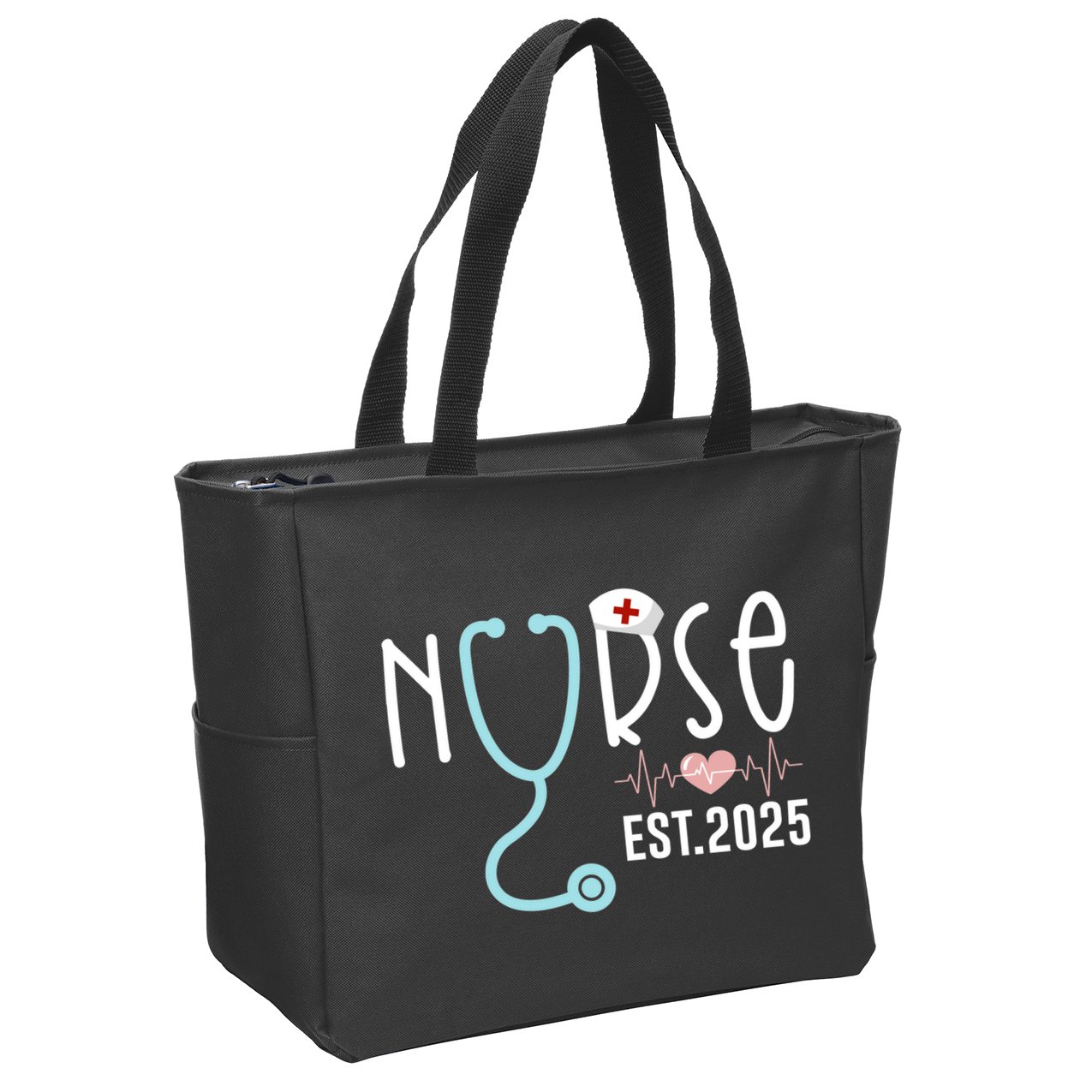 New Nurse Est 2025 Rn Nursing School Graduation Graduate Bsn Zip Tote Bag