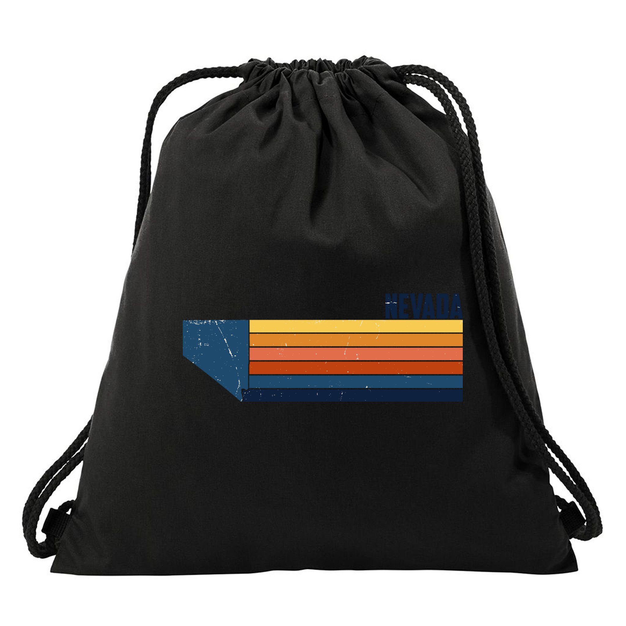 Retro Vintage Nevada Drawstring Bag