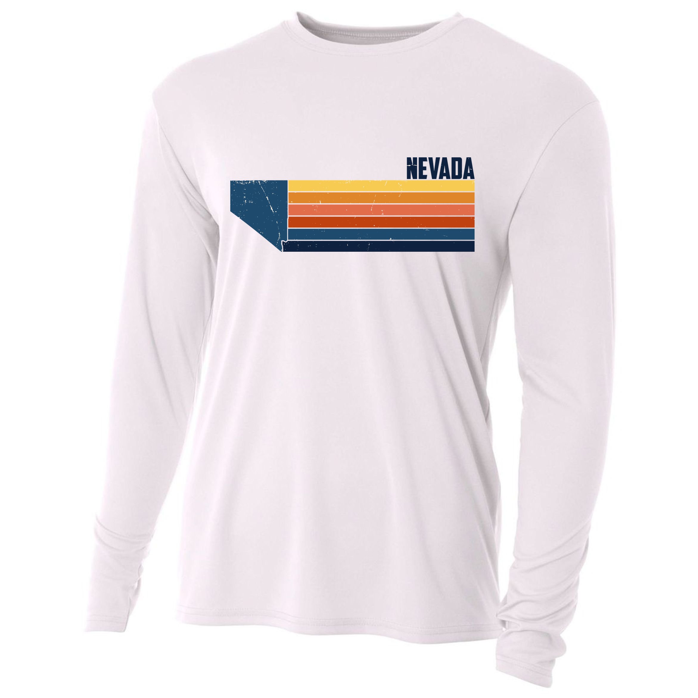 Retro Vintage Nevada Cooling Performance Long Sleeve Crew