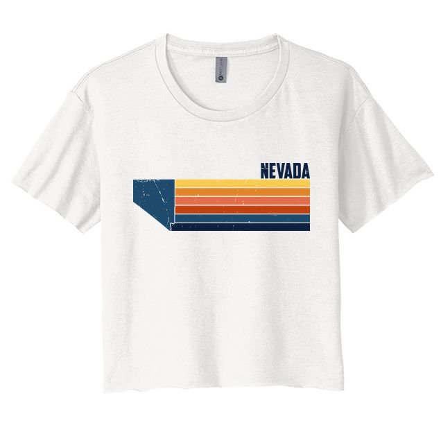 Retro Vintage Nevada Women's Crop Top Tee