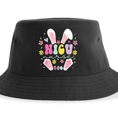 Nicu Nurse Easter Bunny Nicu Nursing Easter Day Sustainable Bucket Hat