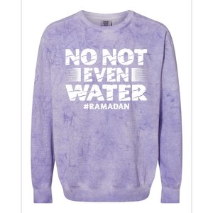 No Not Even Water Islamic Islam Muslim Ramadan Funny Gift Colorblast Crewneck Sweatshirt