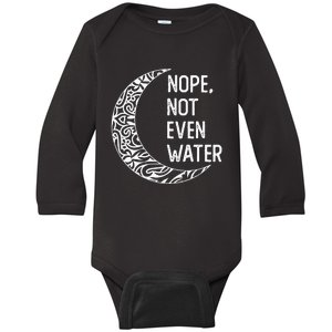 Nope Not Even Water Ramadan Fasting Muslim Baby Long Sleeve Bodysuit