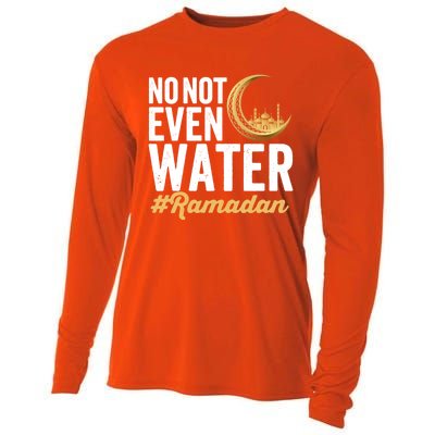 No Not Even Water Ramadan Mubarak Gift Cooling Performance Long Sleeve Crew