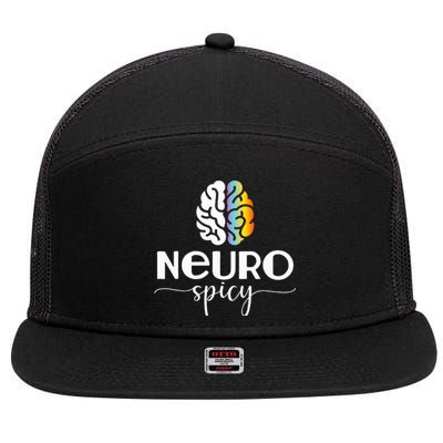 Neurospicy 7 Panel Mesh Trucker Snapback Hat