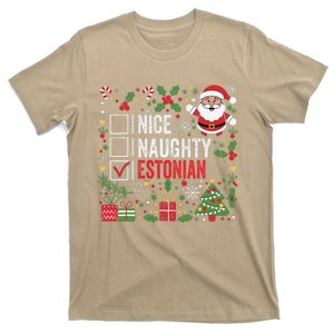 Nice Naughty Estonian Christmas Santa Claus Estonia T-Shirt